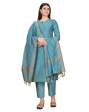 stripes straight kurta set