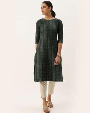 stripes straight kurta