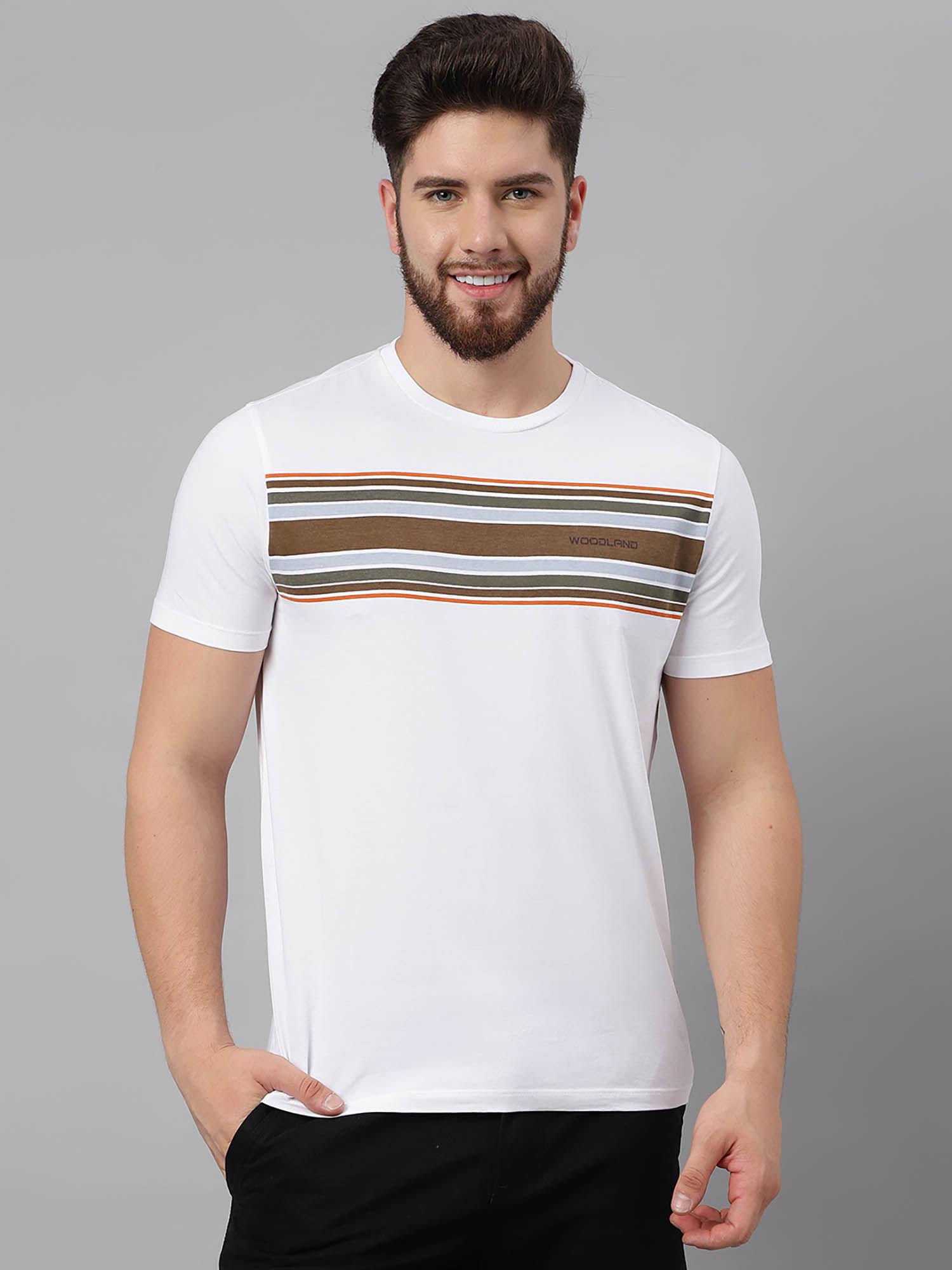 stripes white t-shirt