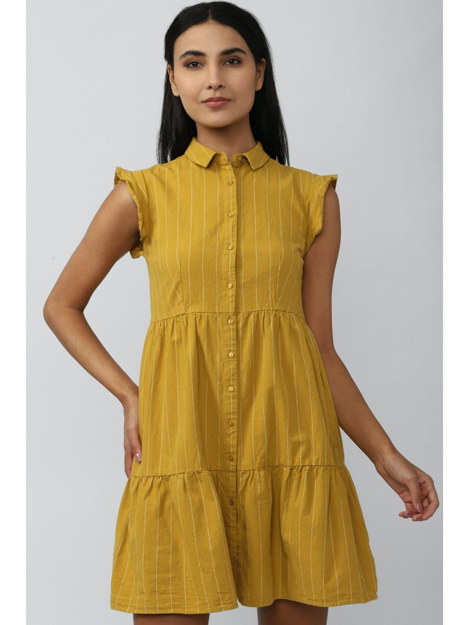 stripes yellow dress