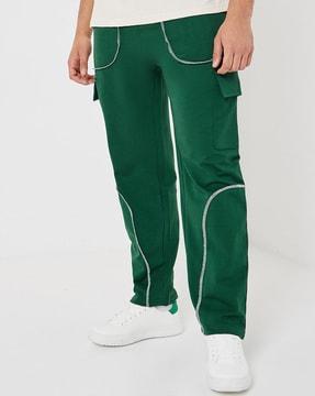 stripped joggers with insert pockets