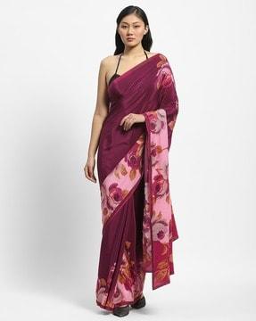 strolling by the seine embellished saree