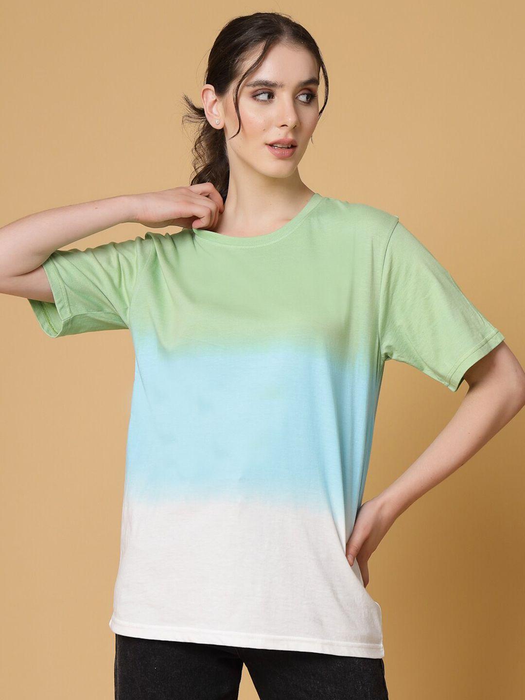 strong and brave colourblocked oversized fit cotton t-shirt