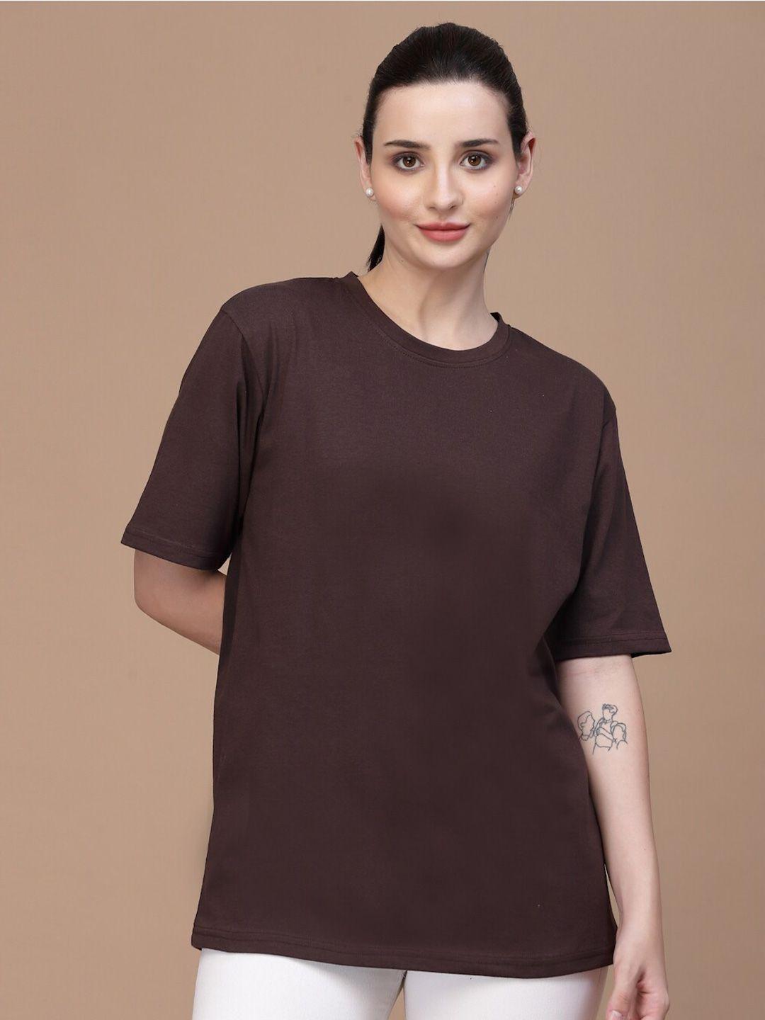 strong and brave round neck oversized odour free cotton t-shirt