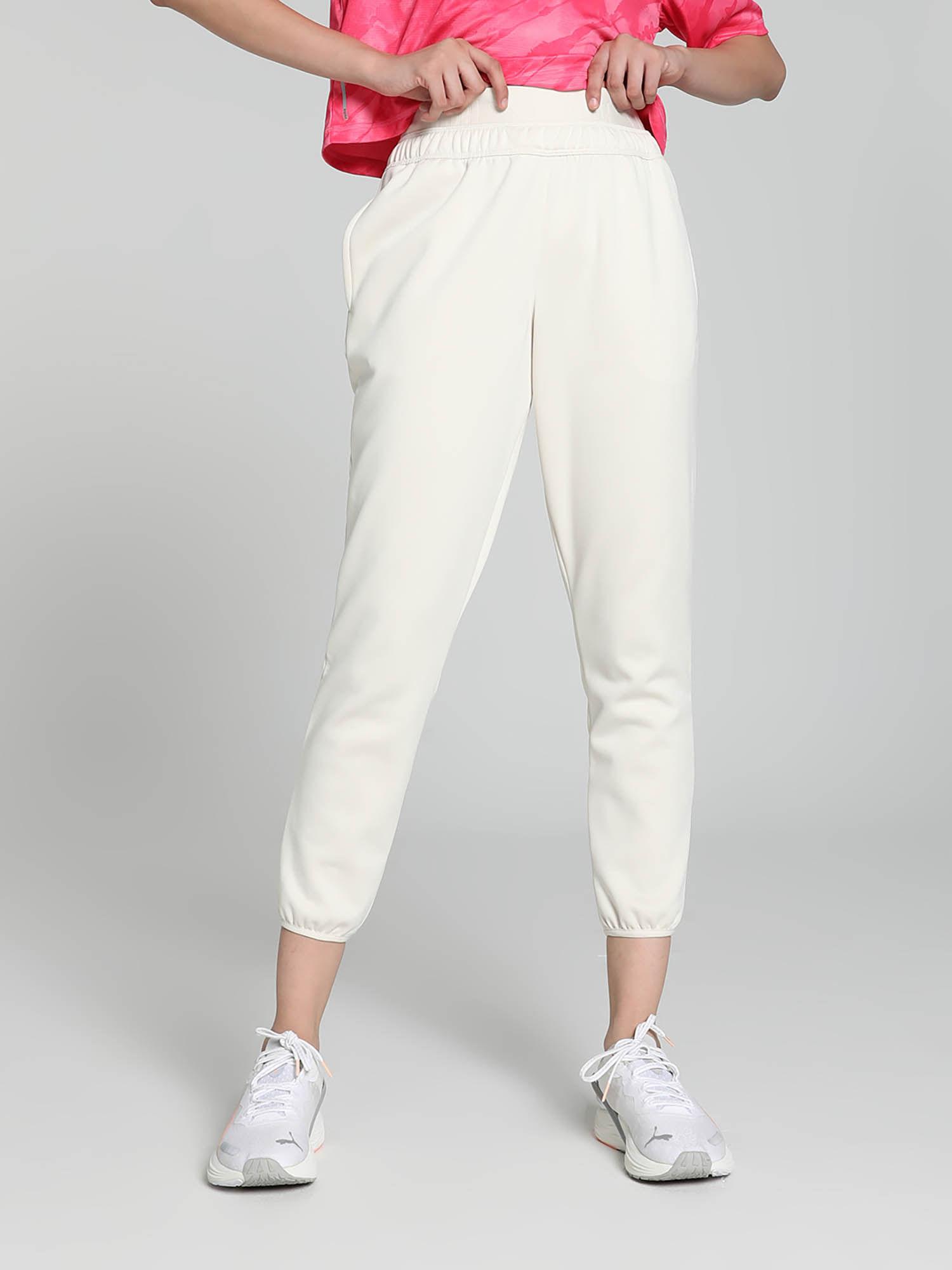 strong power fleece women white trackpant