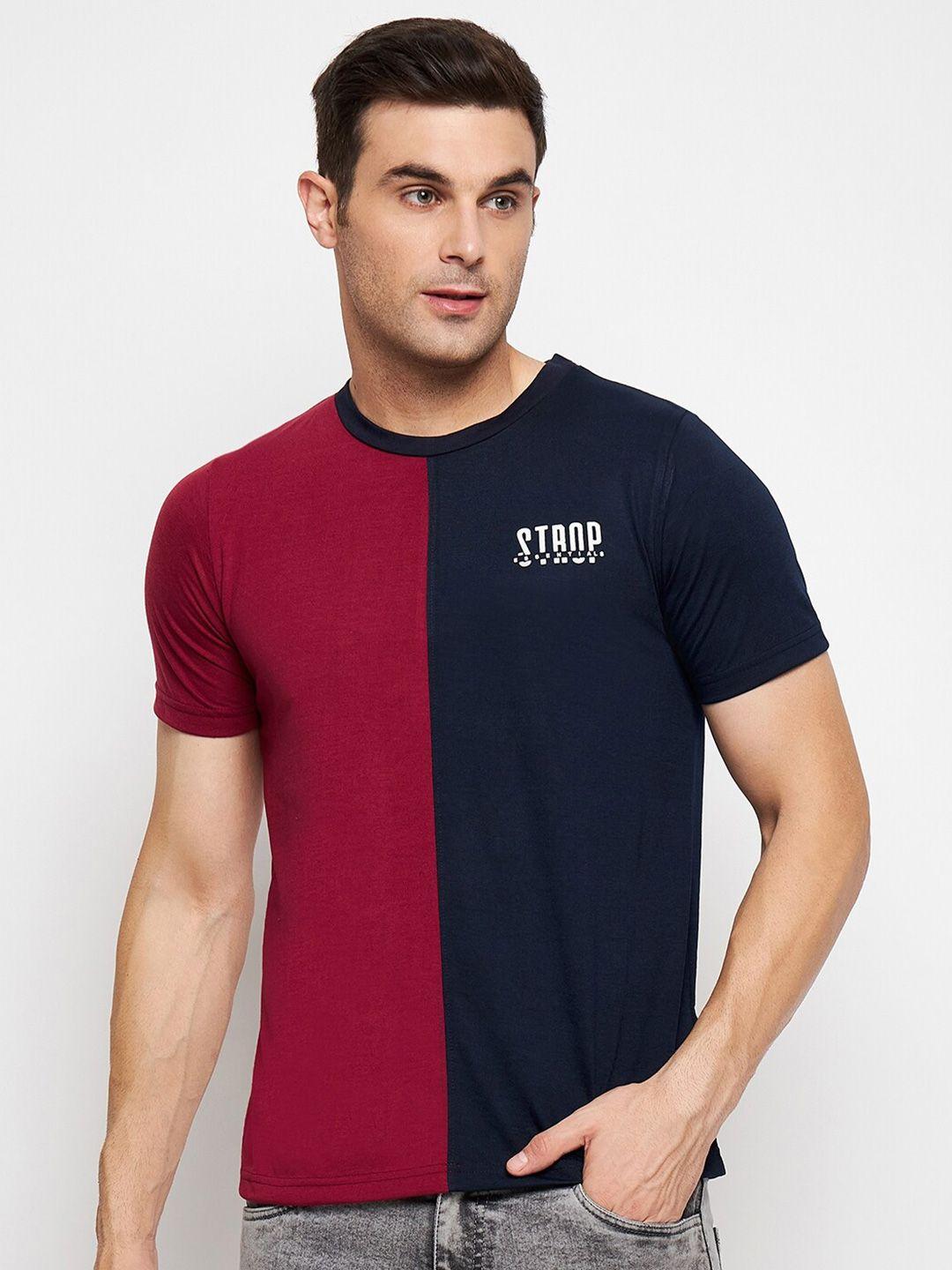 strop colourblocked cotton t-shirt