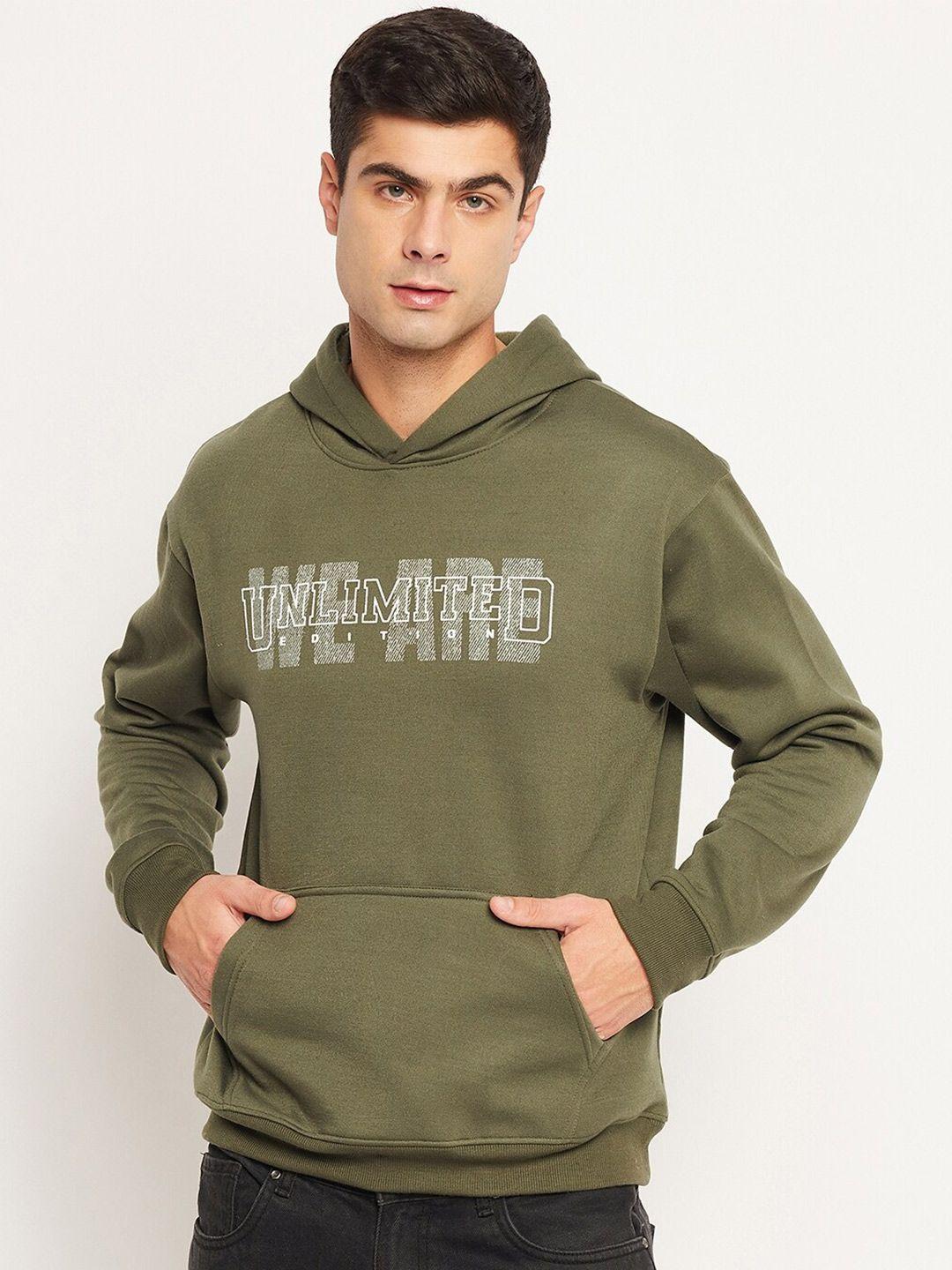 strop typographic printed hooded fleece sweatshirt