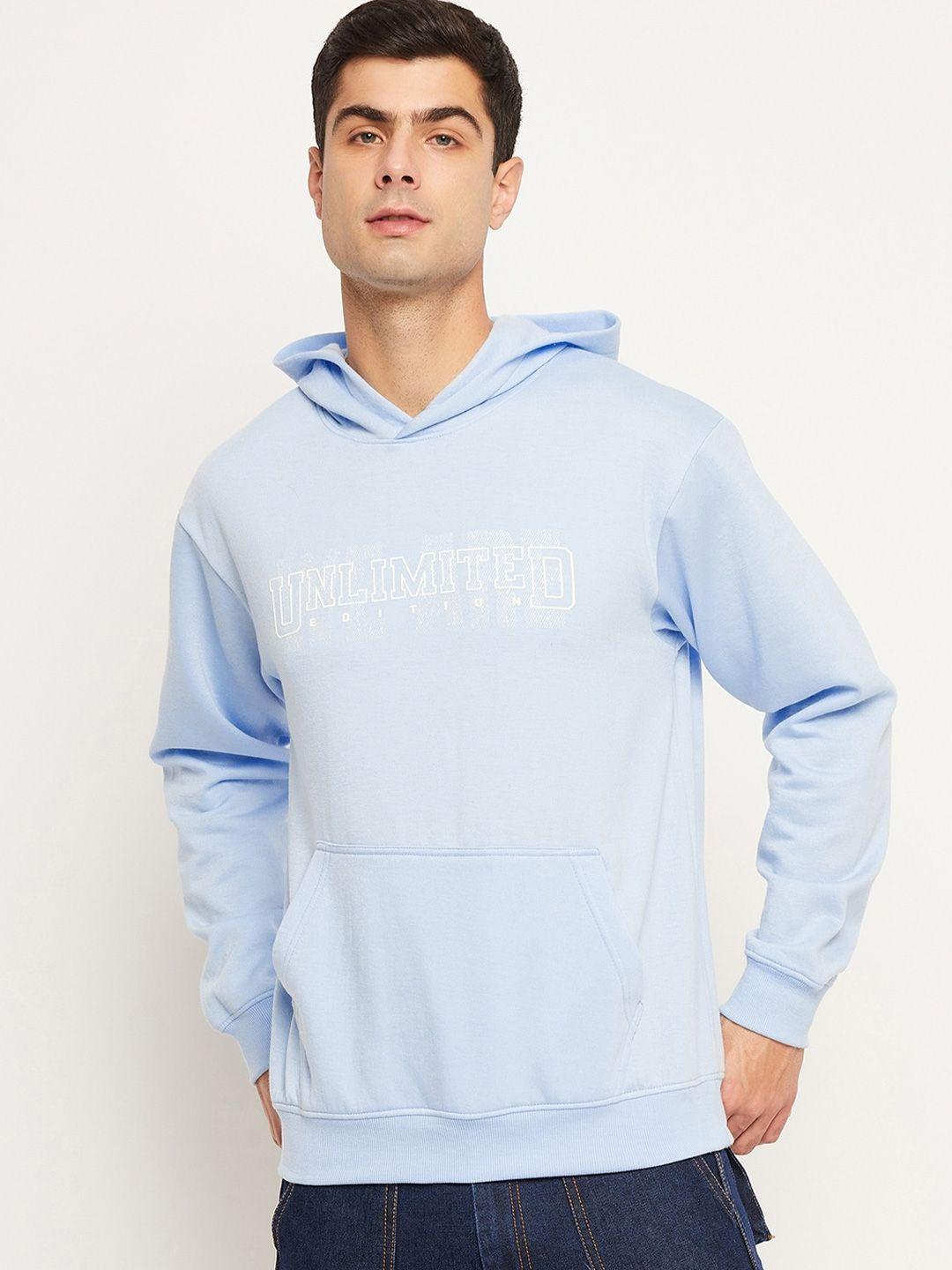 strop typographic printed hooded fleece sweatshirt
