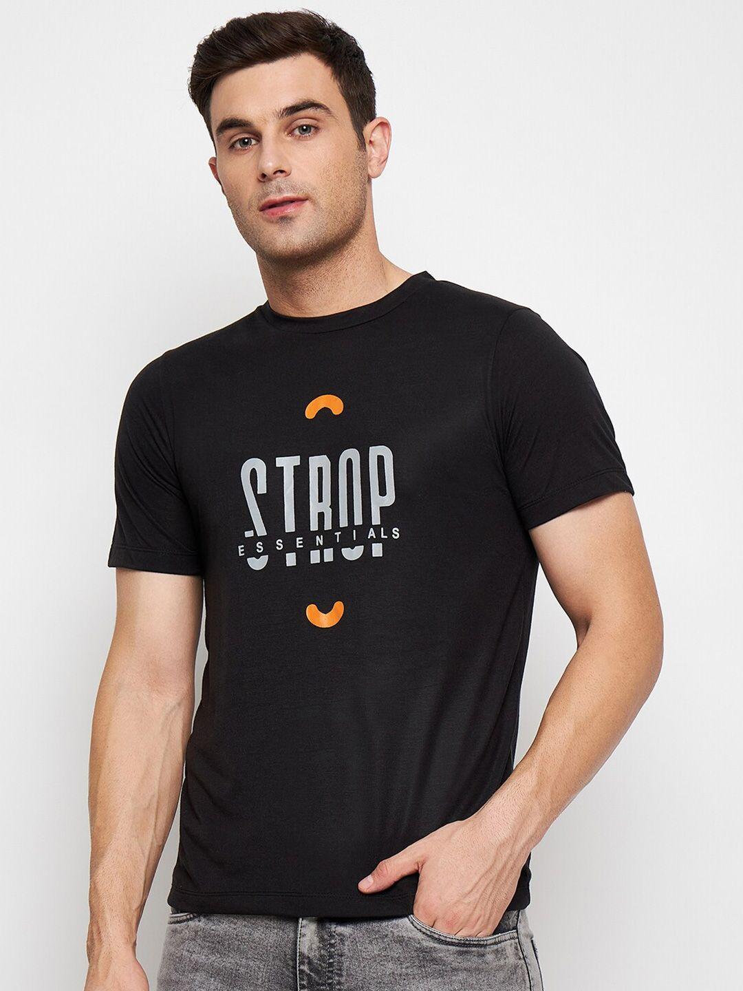 strop typography printed pure cotton regular t-shirt