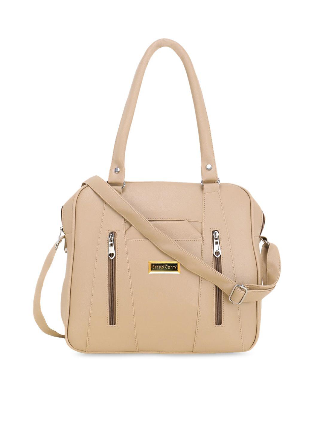 stropcarry beige solid shoulder bag