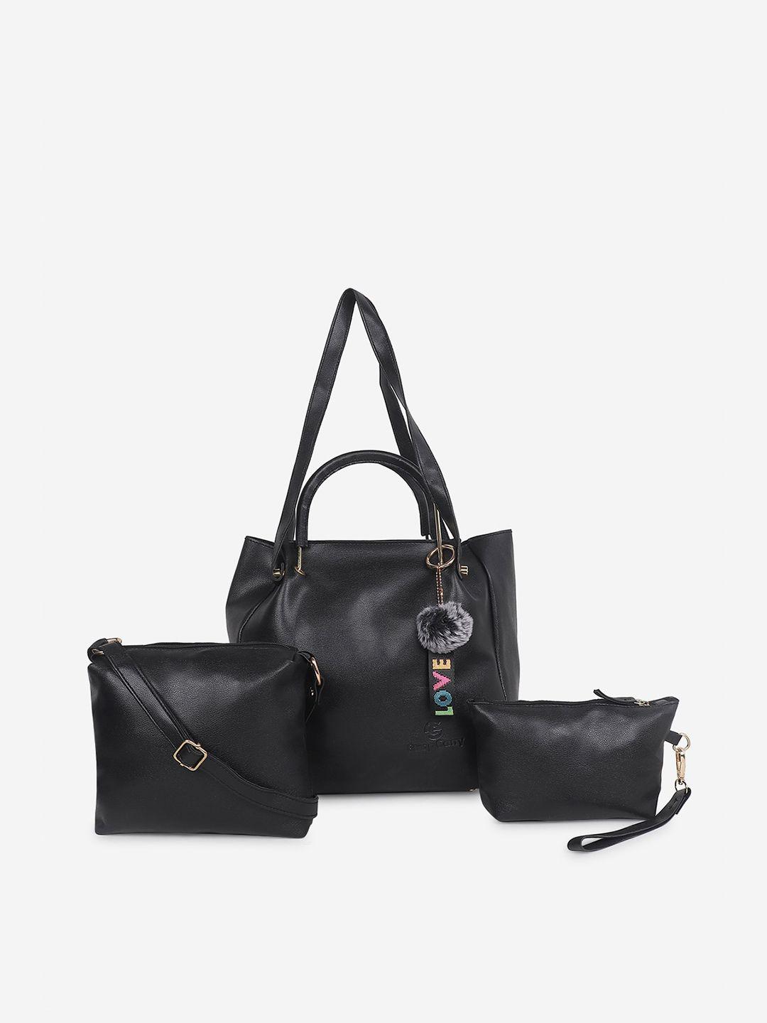 stropcarry black solid hobo bag