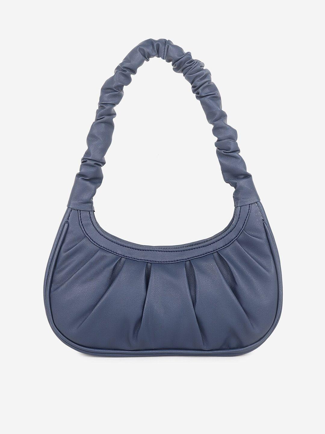 stropcarry blue half moon shoulder bag with fringed