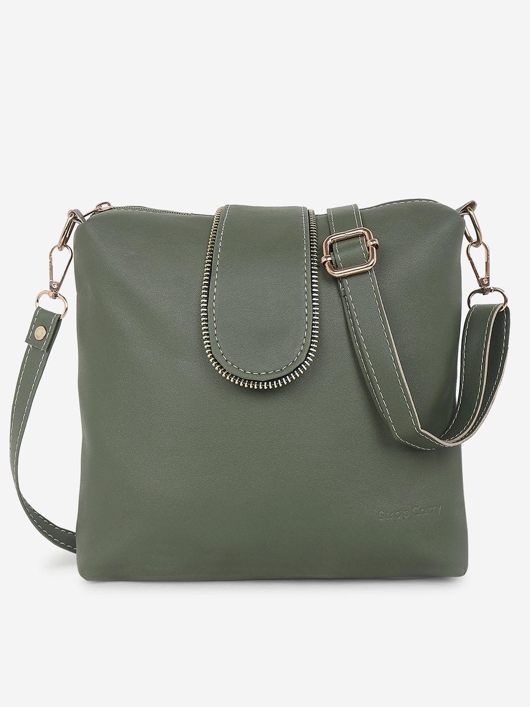 stropcarry green solid sling bag