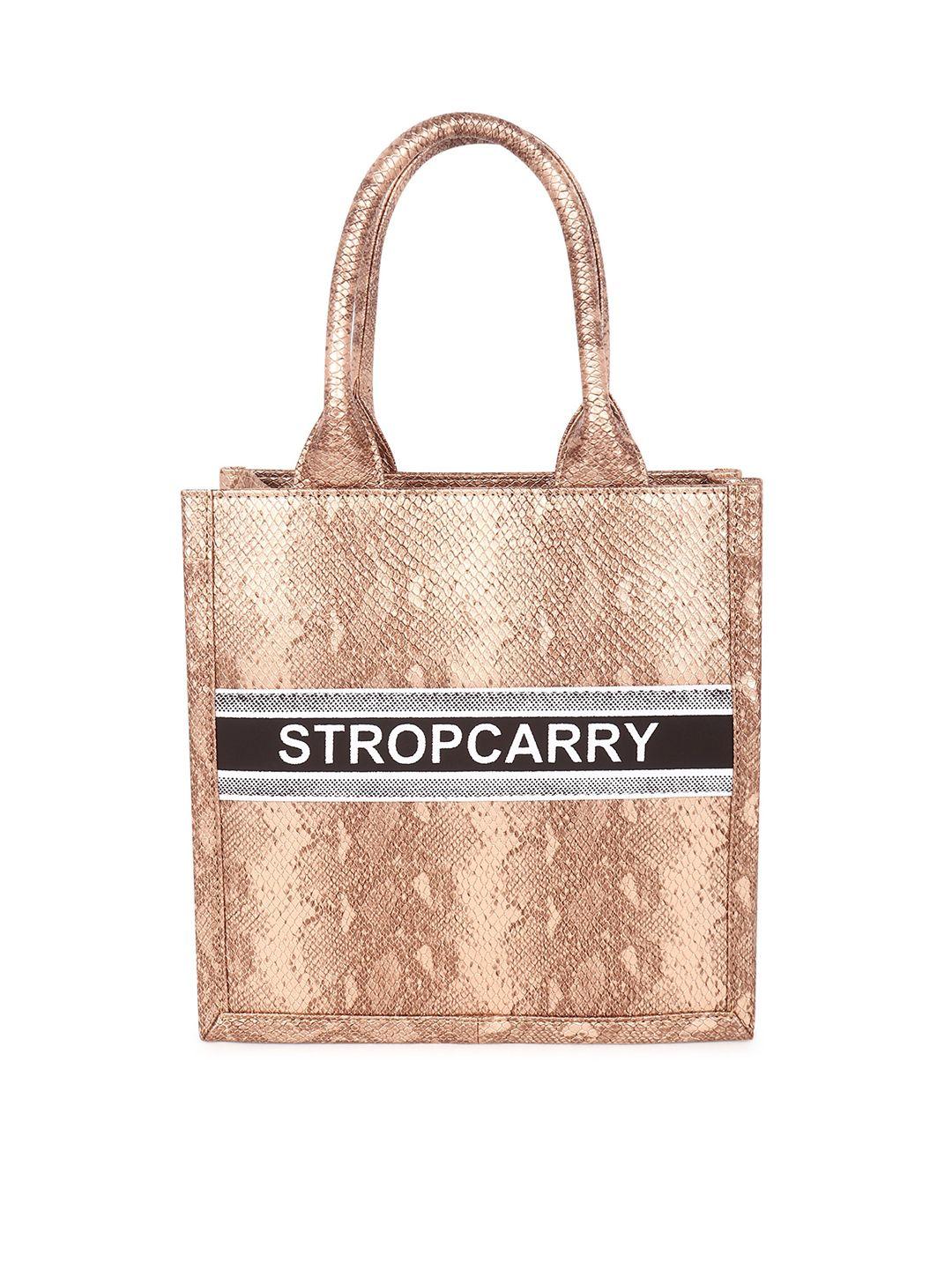 stropcarry printed pu structured handheld bag