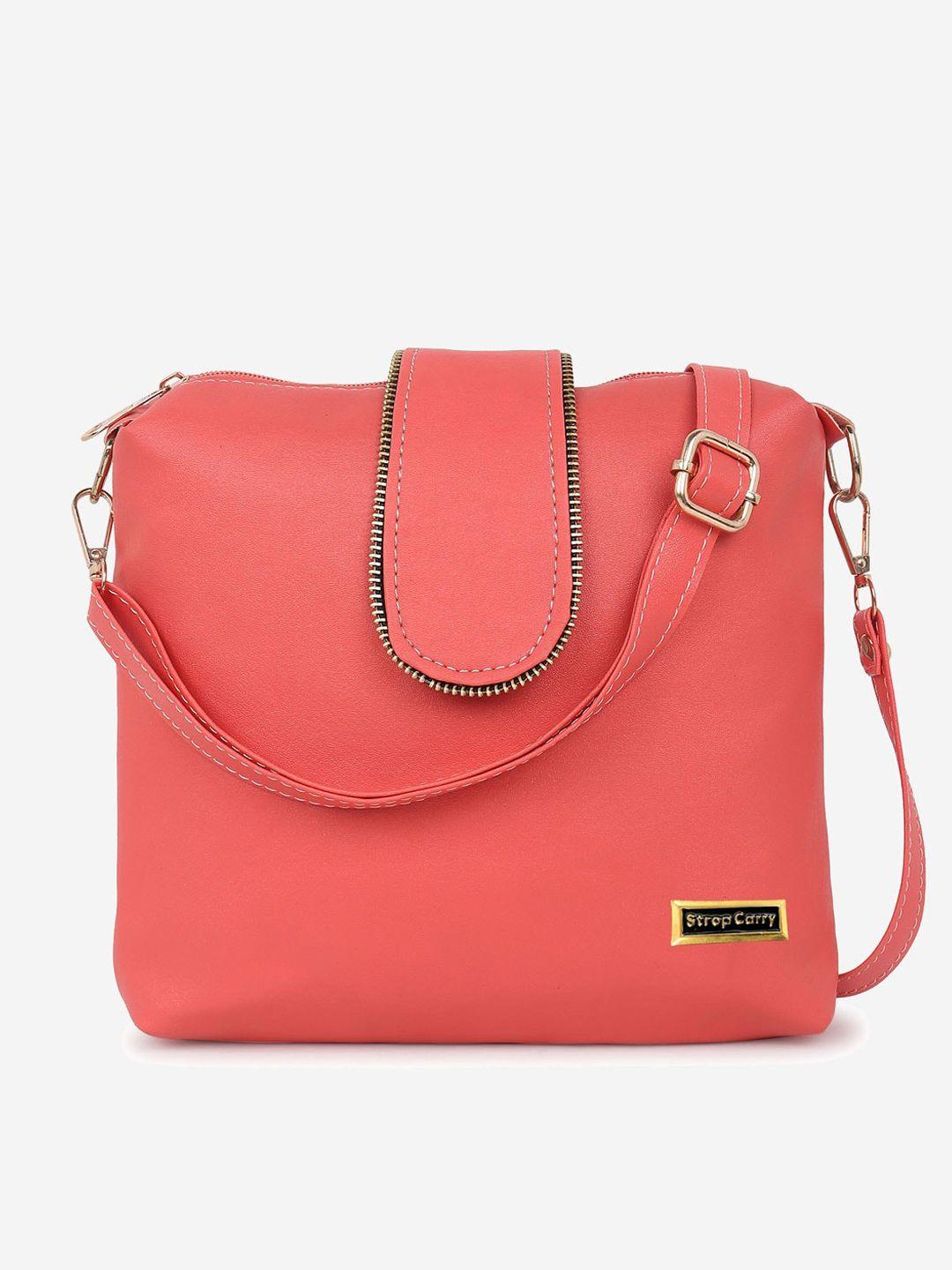 stropcarry women pink structured sling bag