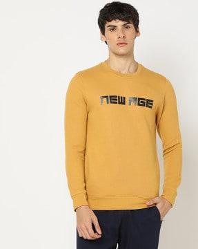 structure printed crew-neck sweatshirt