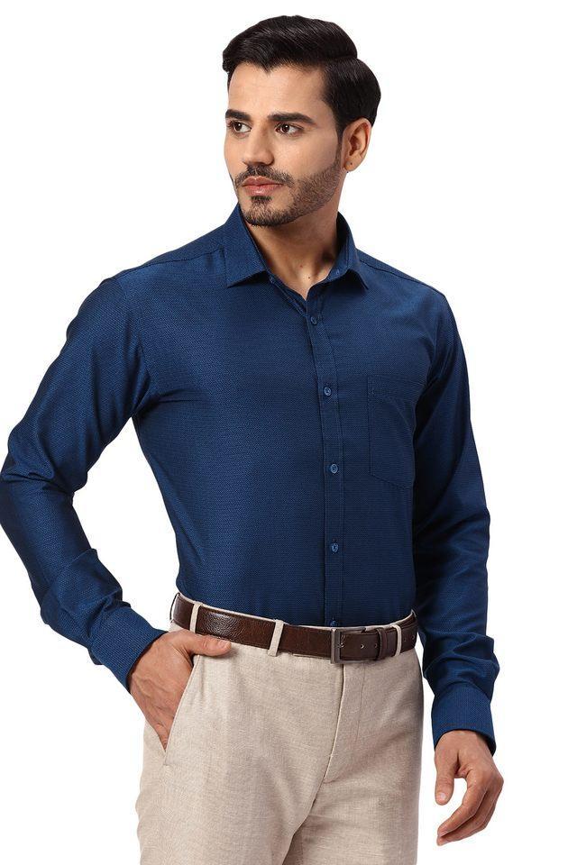 structured cotton slim fit mens formal shirt