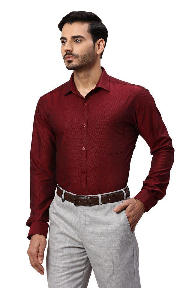 structured cotton slim fit mens formal shirt