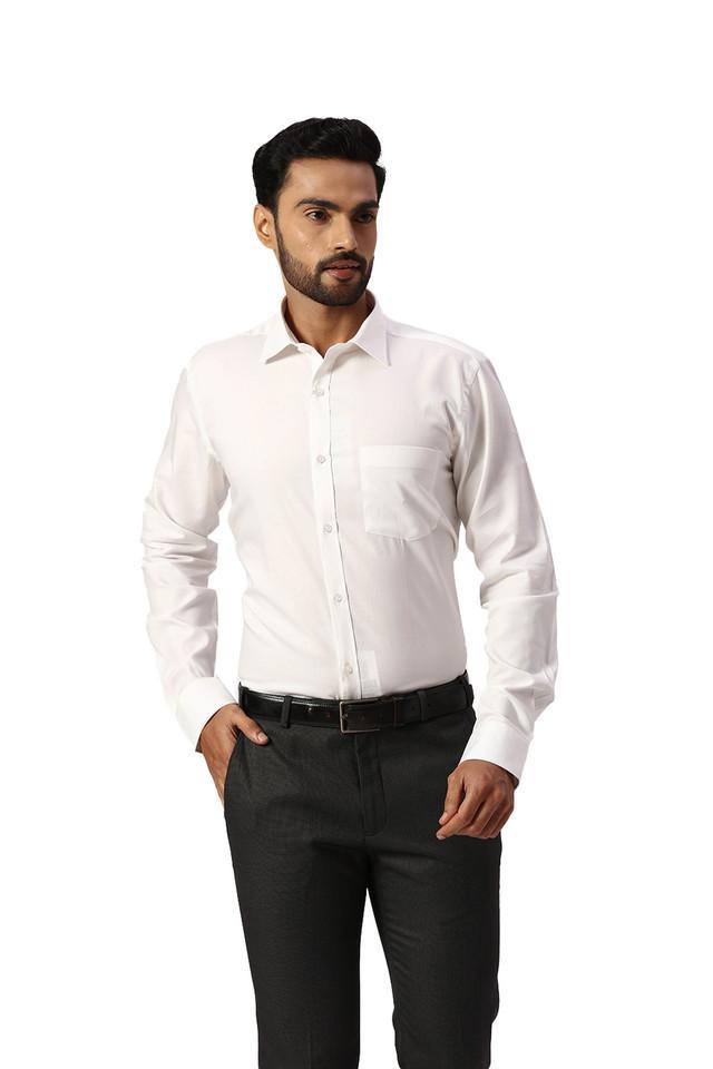 structured cotton slim fit mens formal wear shirt