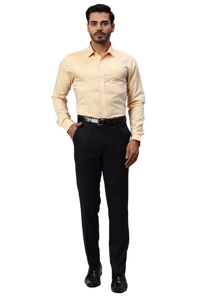 structured cotton slim fit mens formal wear shirt