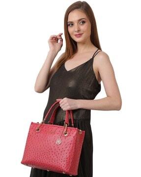 structured handbag with detachable strap