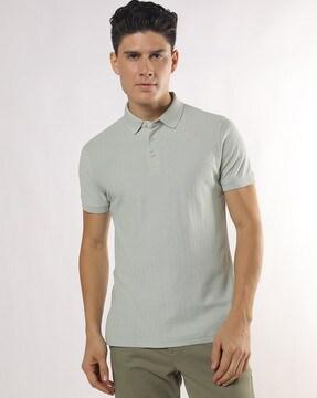 structured polo t-shirt