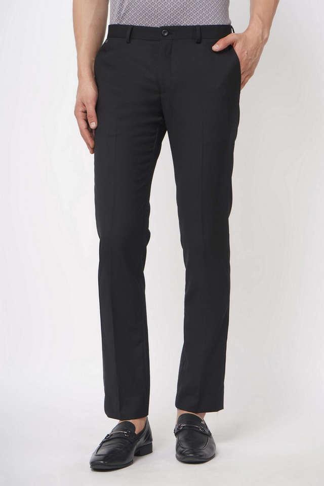 structured viscose slim fit mens formal trousers