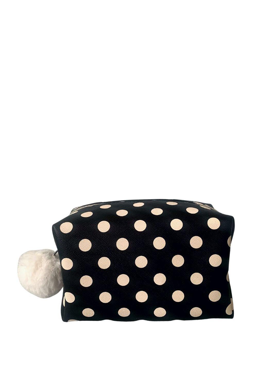 strutt polka dots printed toiletry travel pouch