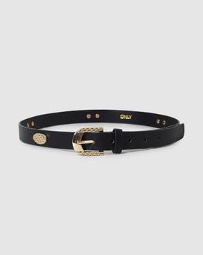 studded belt with metal buckle