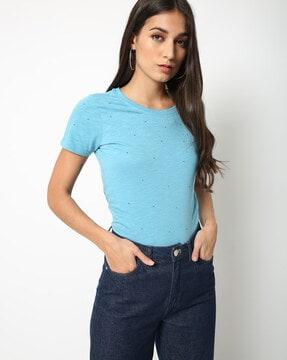 studded crew-neck t-shirt