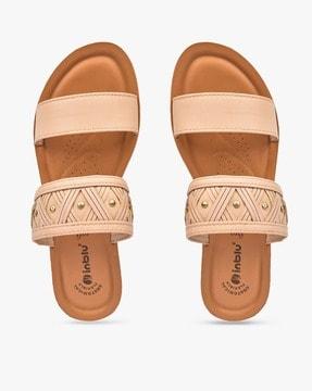 studded dual-strap sandals