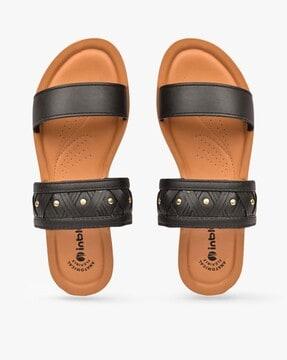 studded dual-strap sandals