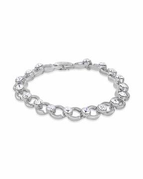 studded rhodium bracelet