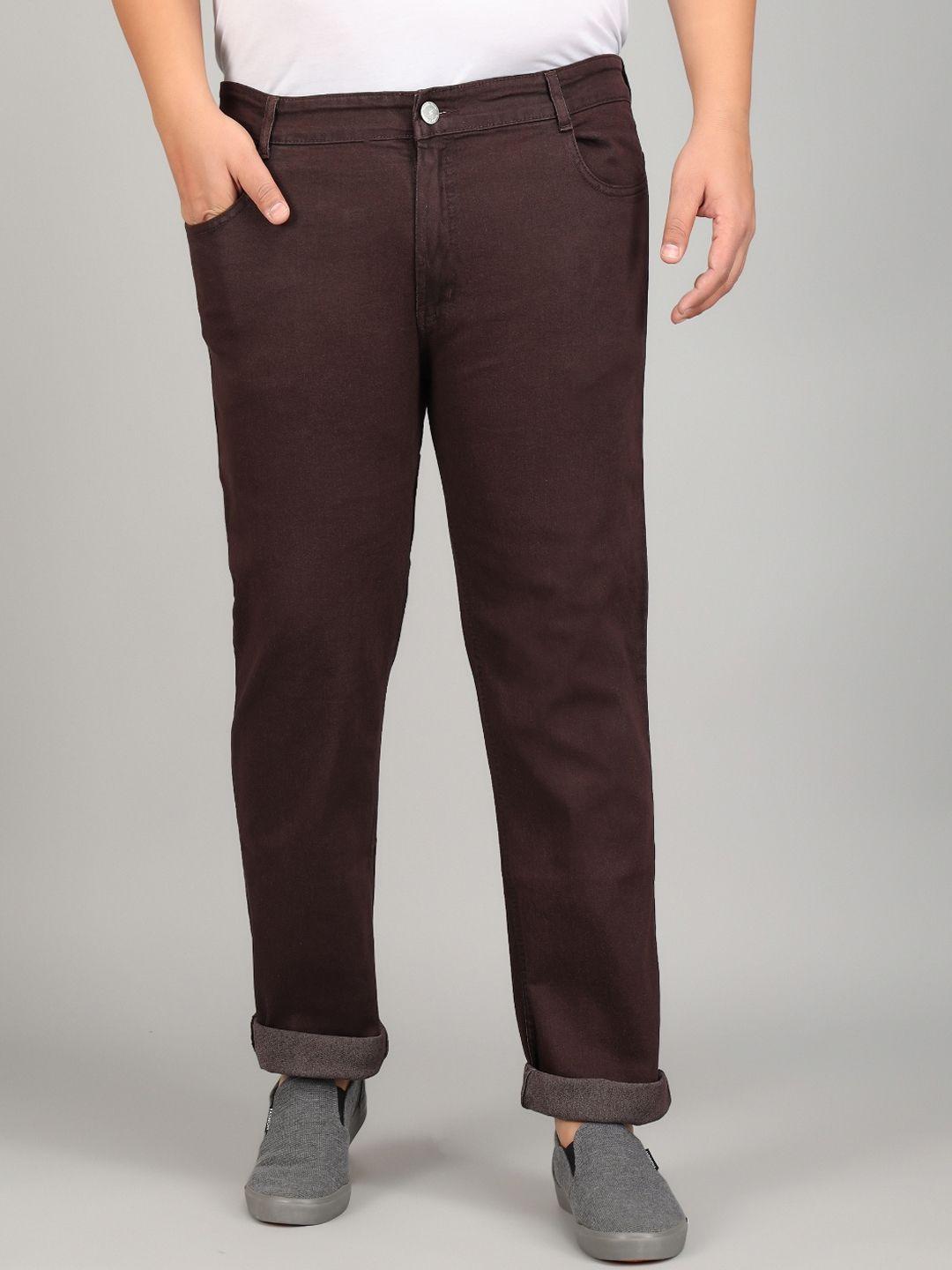 studio nexx men coffee brown relaxed fit stretchable jeans