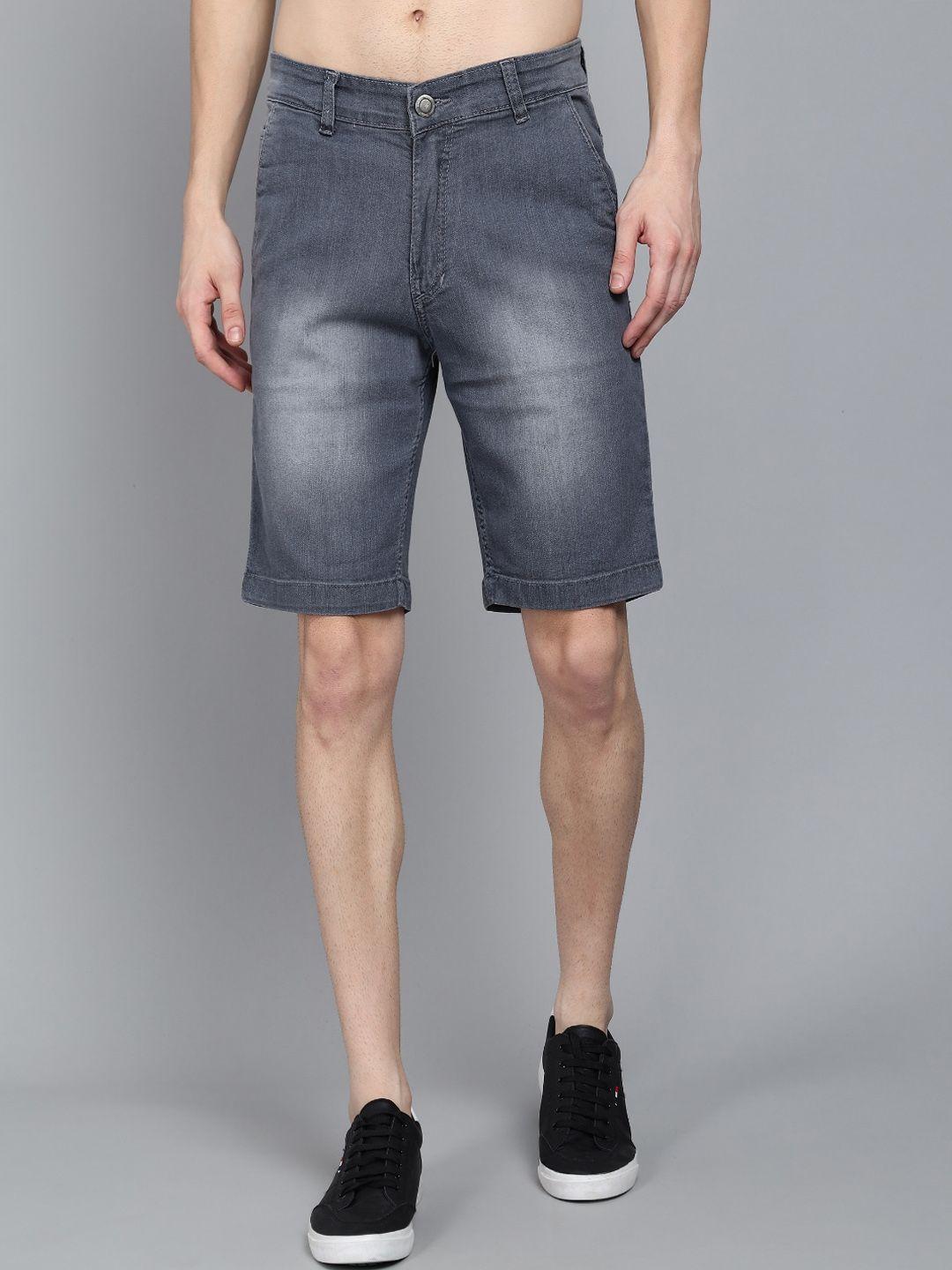 studio nexx men grey washed denim denim shorts technology