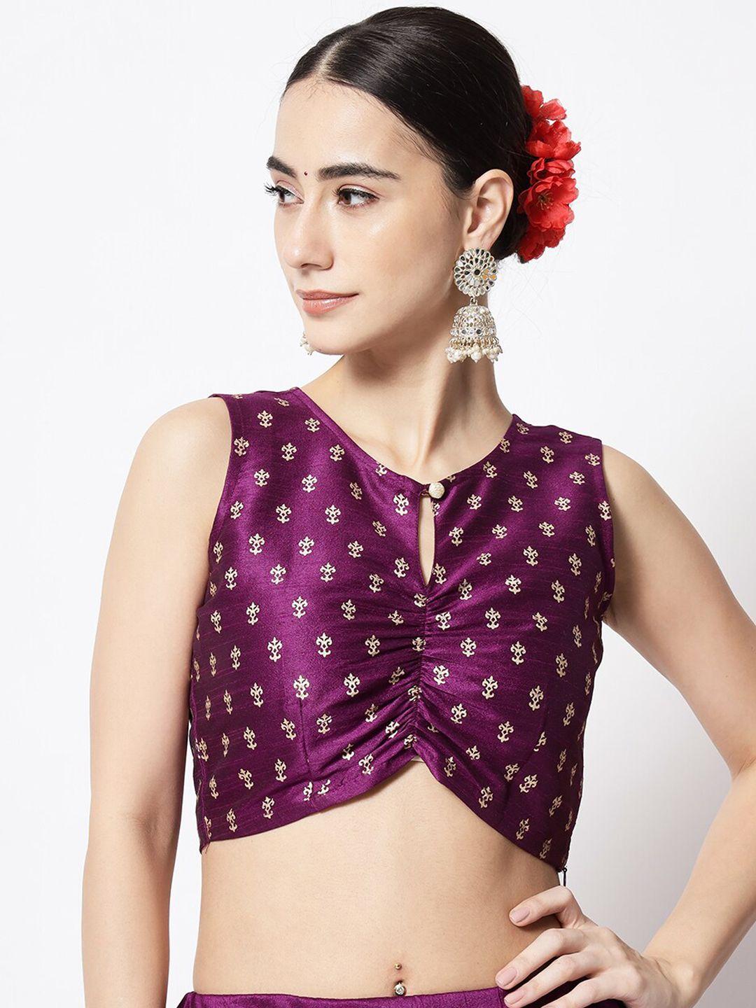 studio rasa block printed saree blouse