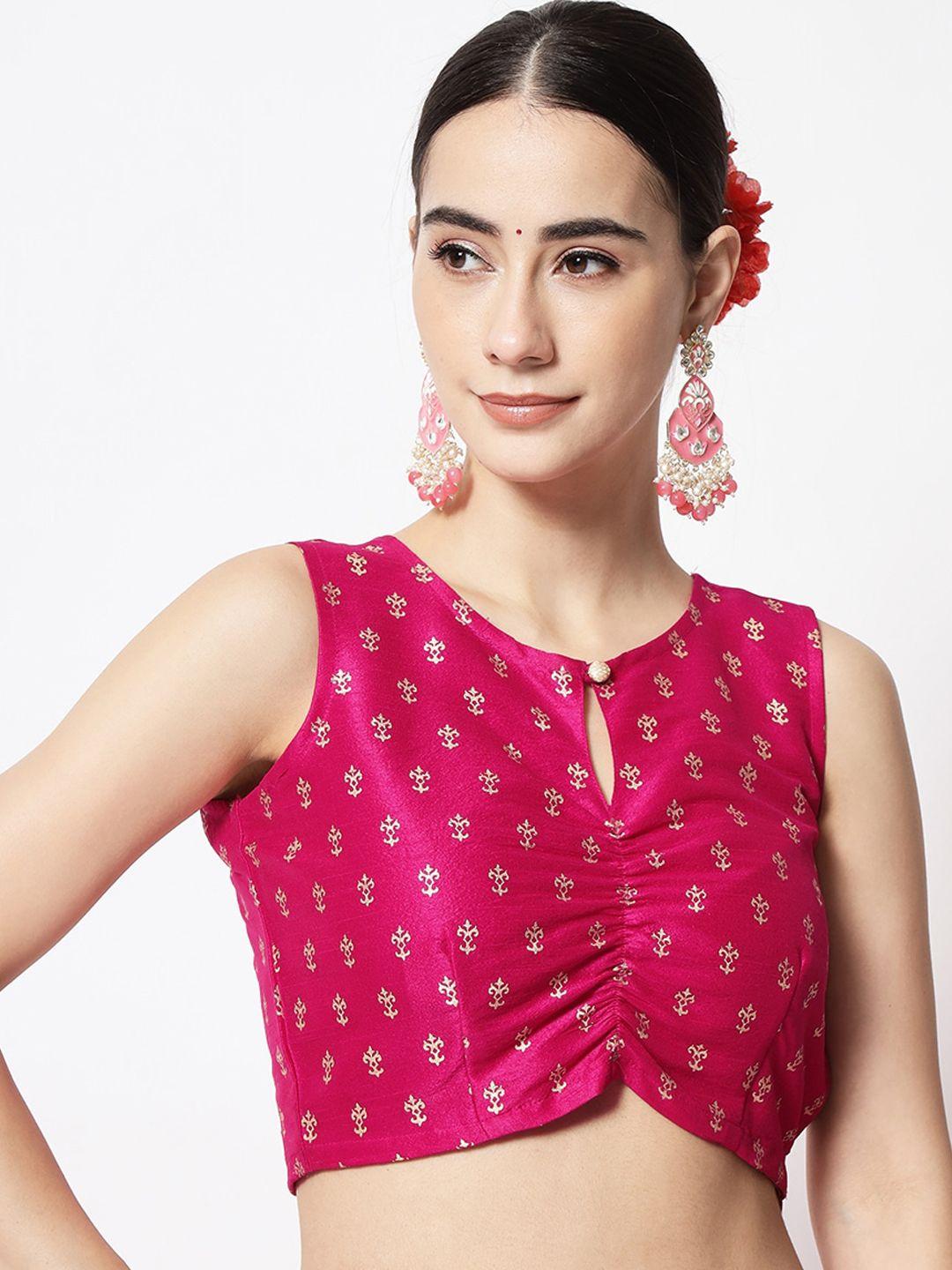 studio rasa block printed saree blouse