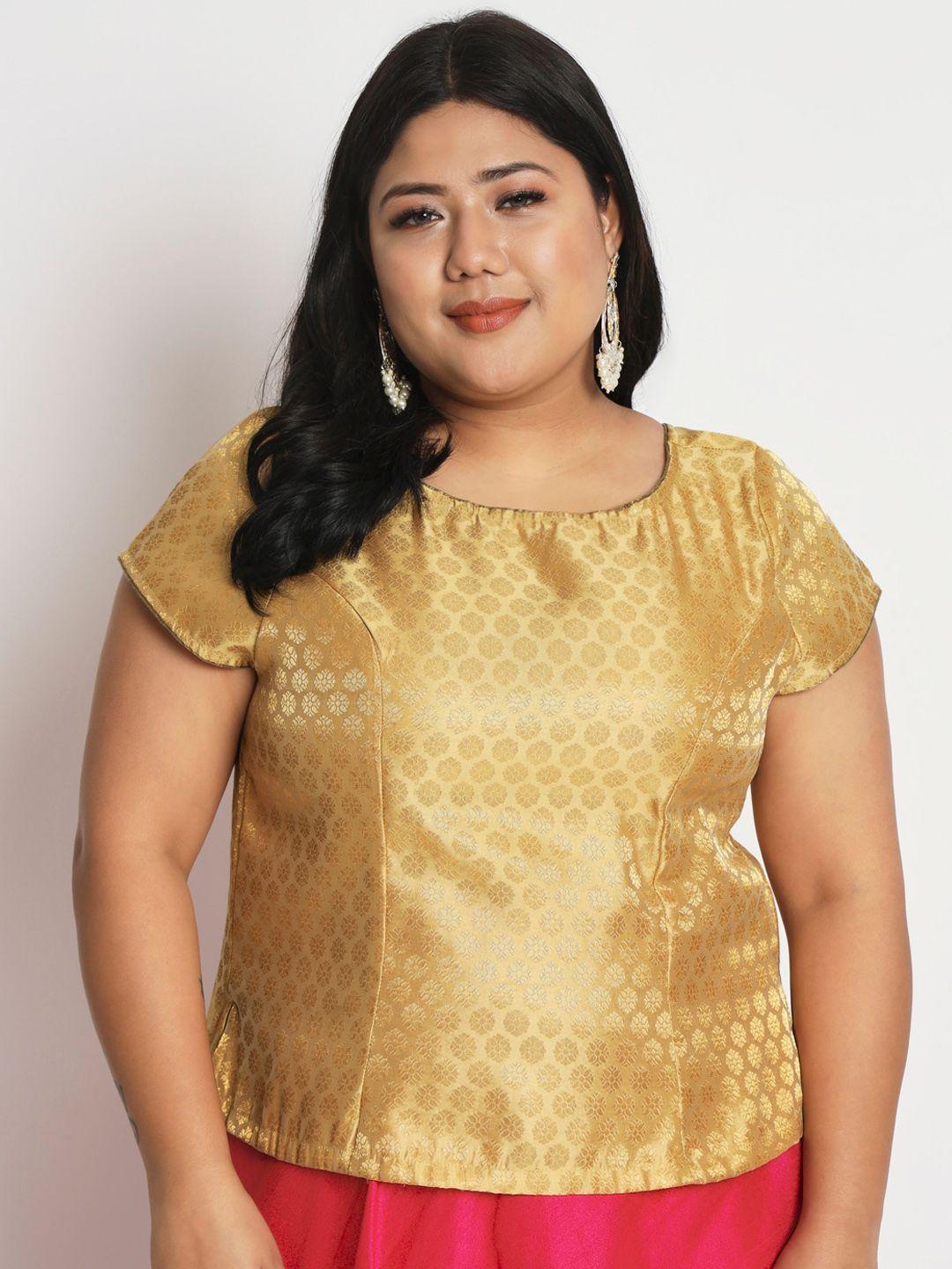 studio rasa plus size  woven design saree blouse