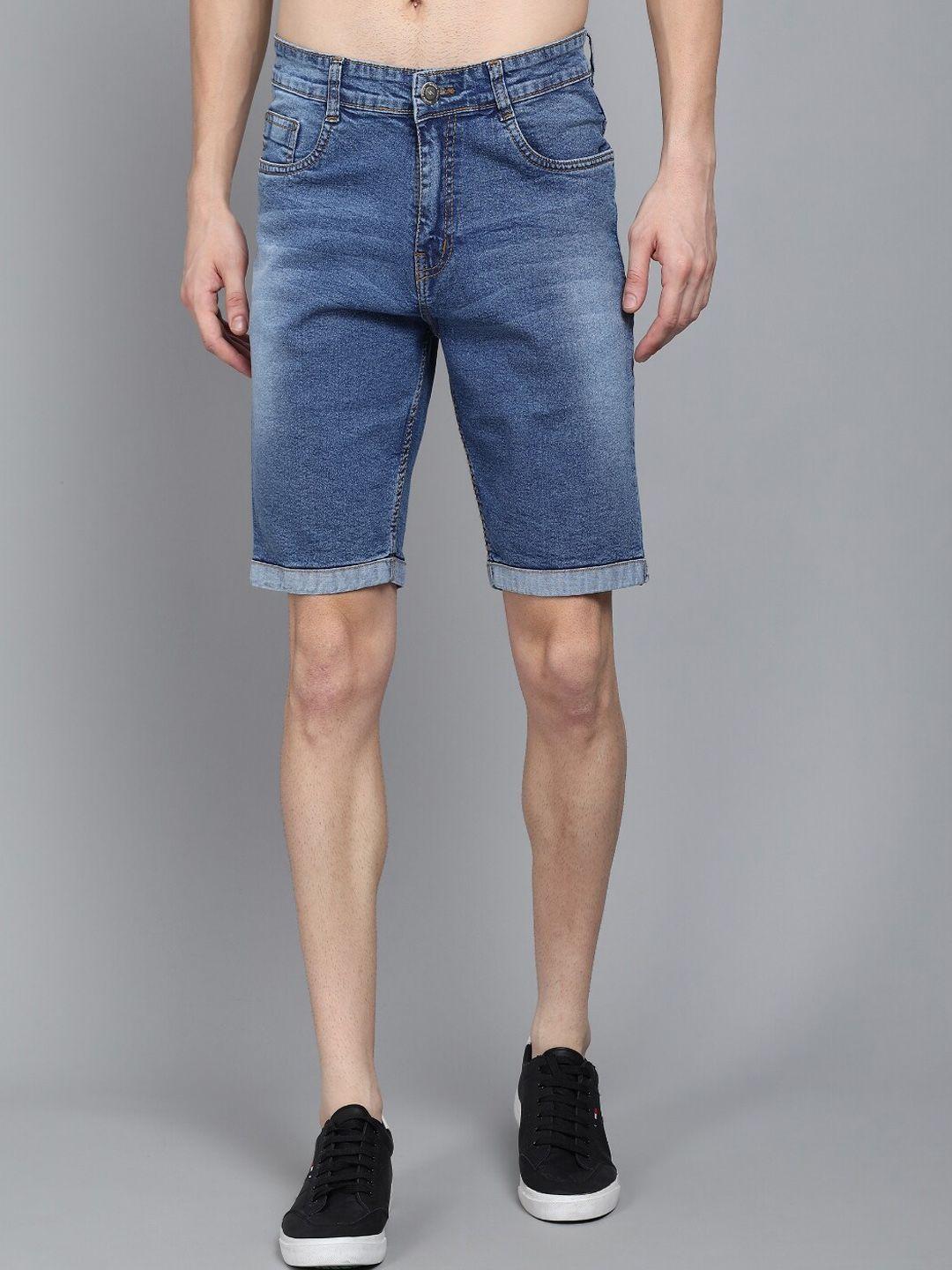 studio nexx men blue washed denim denim shorts technology