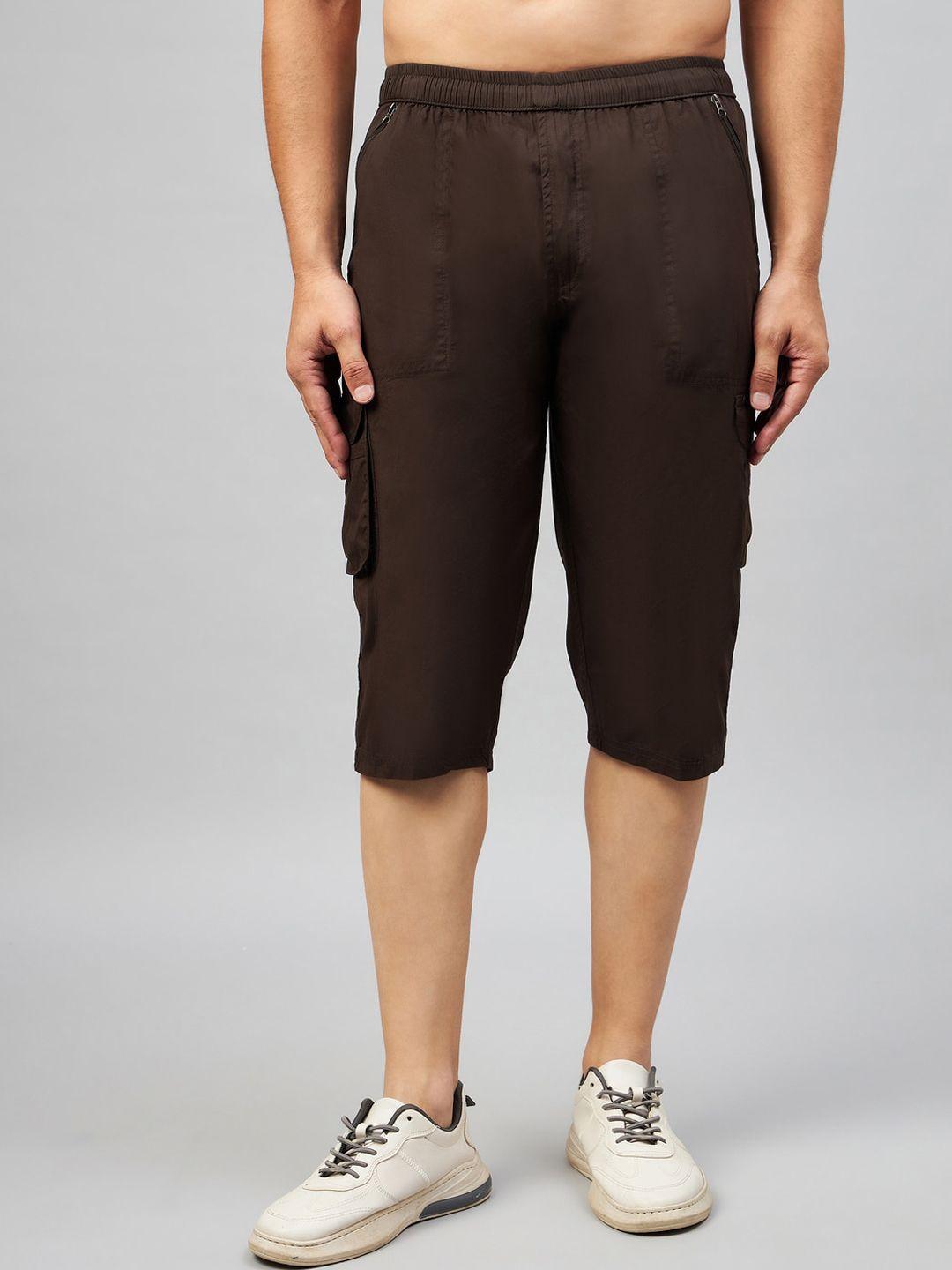 studio nexx men brown loose fit cargo shorts
