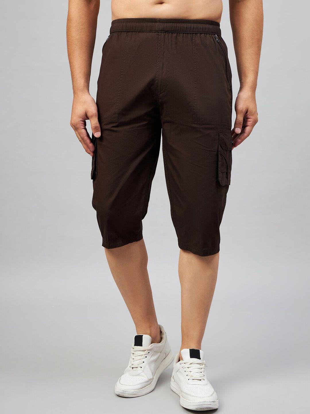 studio nexx men brown loose fit shorts