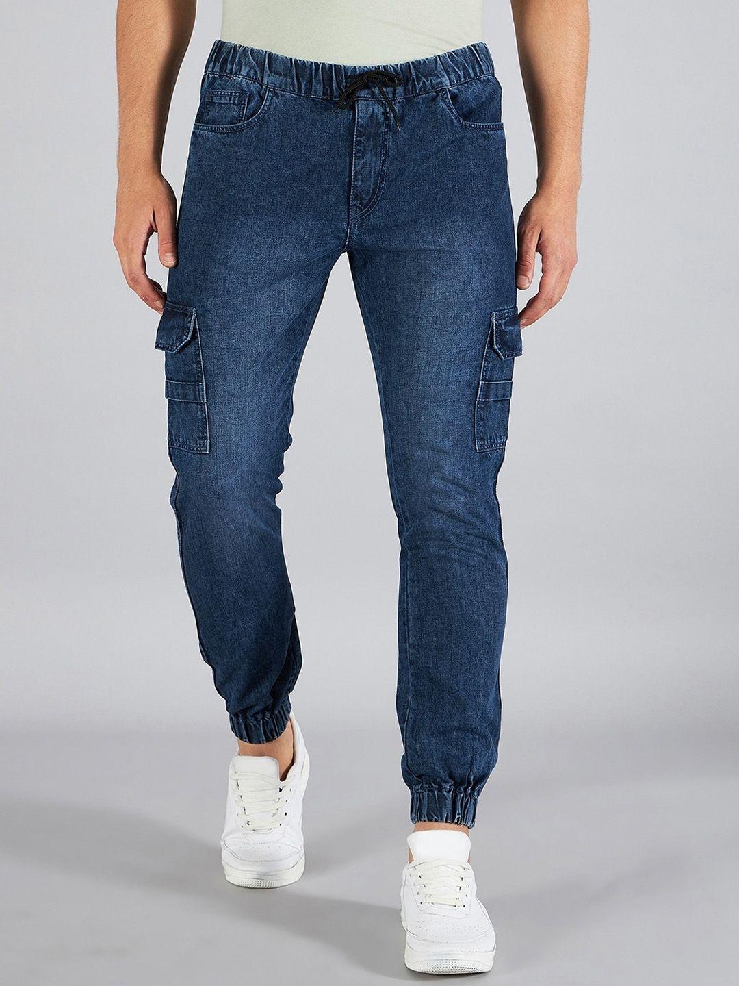 studio nexx men mid-rise clean look cotton jogger jeans