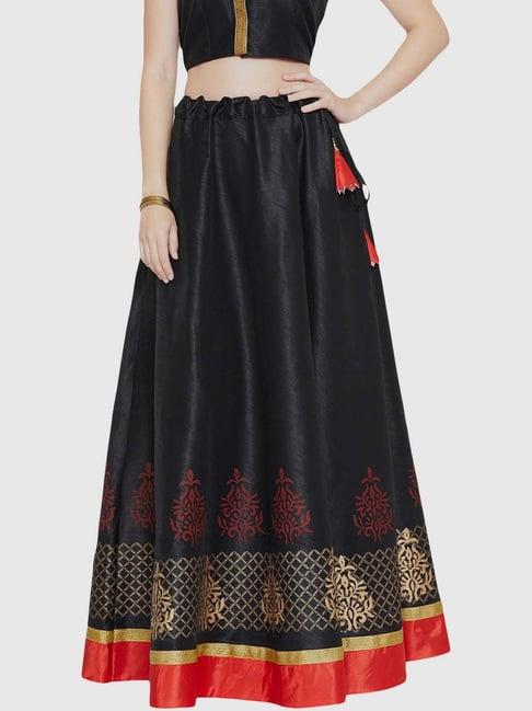 studio rasa black printed skirt