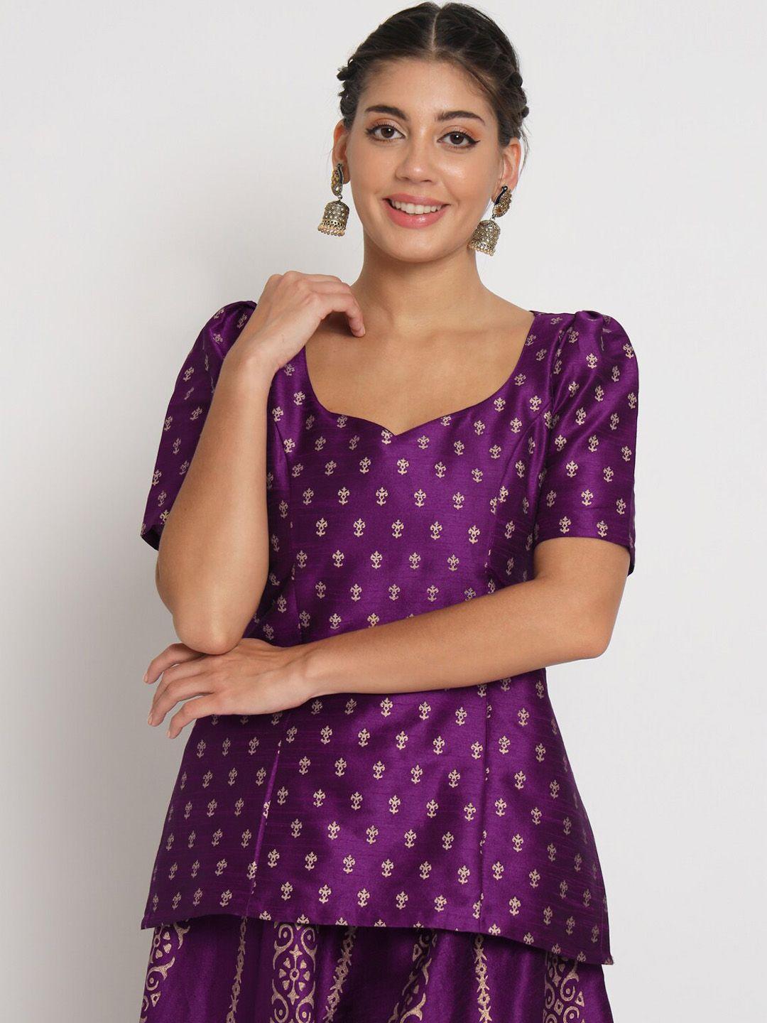 studio rasa brocade woven design saree blouse