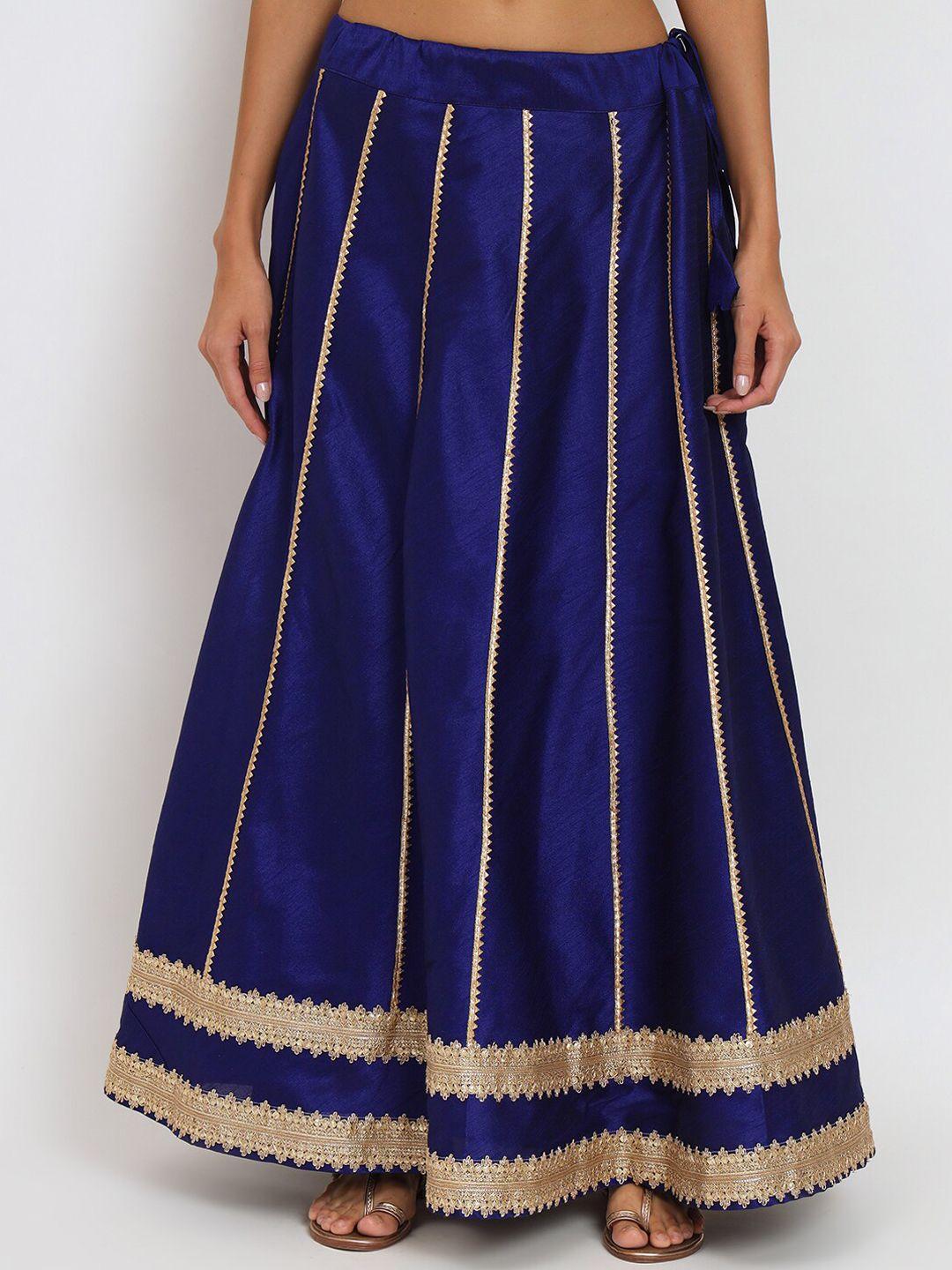 studio rasa embellished flared maxi skirt