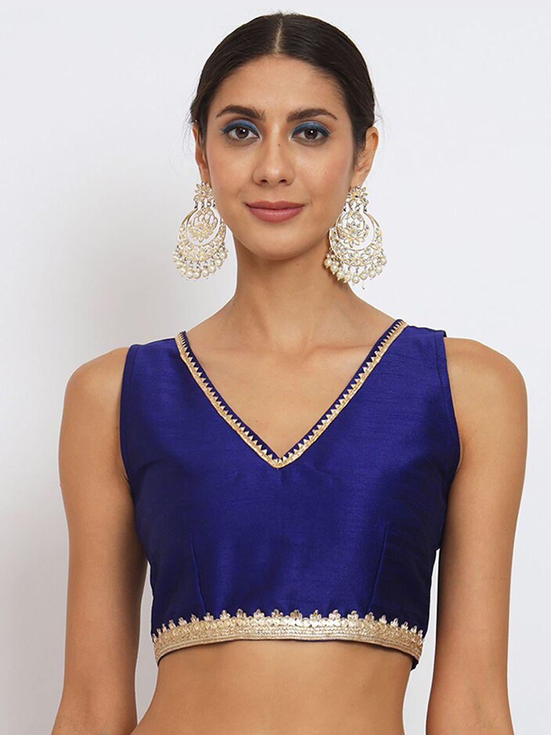 studio rasa embellished gotta patti dupion saree blouse