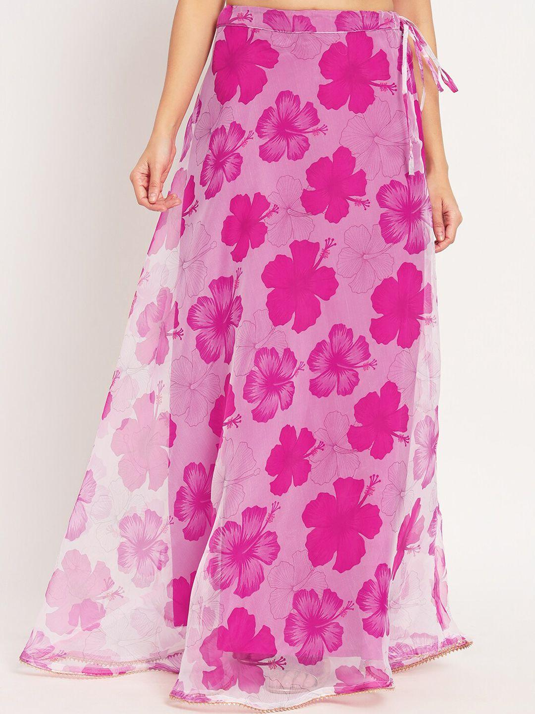 studio rasa floral printed flared maxi skirt