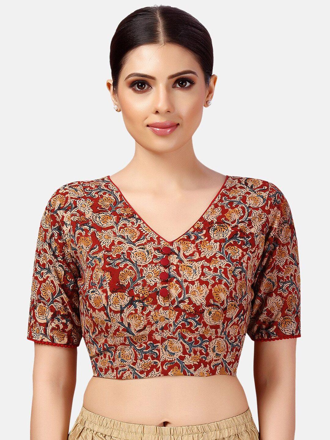 studio shringaar printed cotton saree blouse