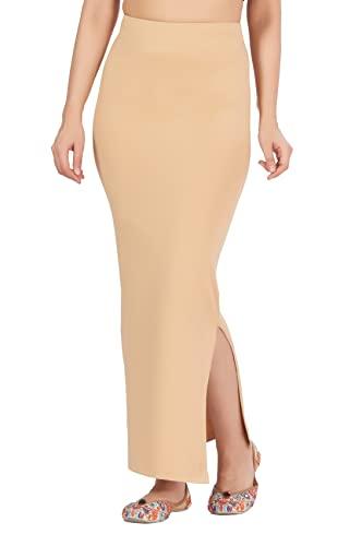 studio shringaar women's lycra pure cotton stretchable saree shapewear petticoat(nude, 4xl)