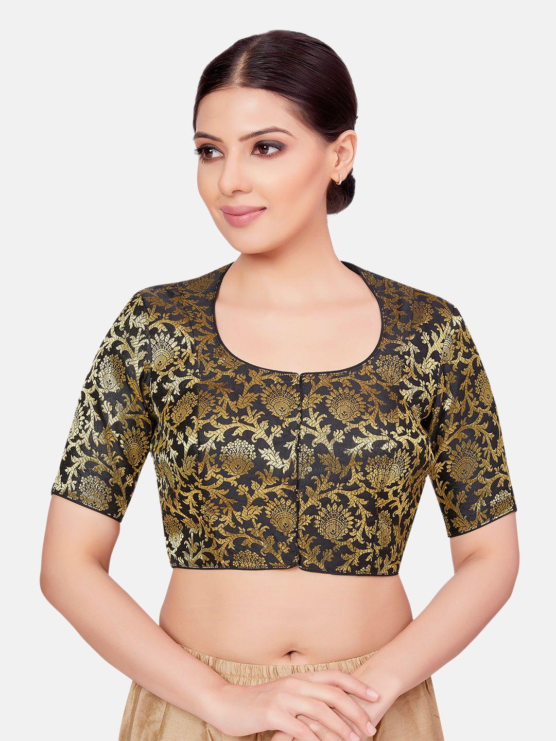 studio shringaar woven design brocade saree blouse